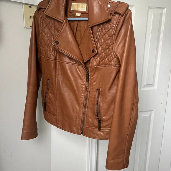 Michael Kors Leather Jacket Size S - Picture 7 of 9